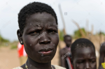 A Nilotic Dinka woman, largely retaining the facial features, hair texture and skin complexion of her Nilote ancestors despite some Cushitic admixture