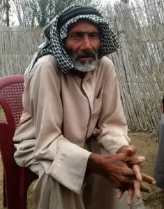 An Iraqi Arab bedouin man with the amrani/mariin phenotype.