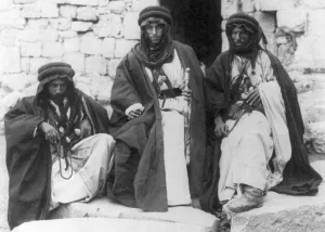 Jordanian Arab bedouin men with the amrani/mariin phenotype.