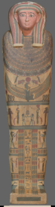 Inner coffin of the Kushite princess Amenirdis I, 25th Dynasty (PAHMA).