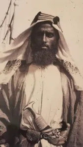 Emirati Arab Sheikh Zayed bin Khalifa Al Nahyan ("Zayed the First") with the amrani/mariin phenotype.